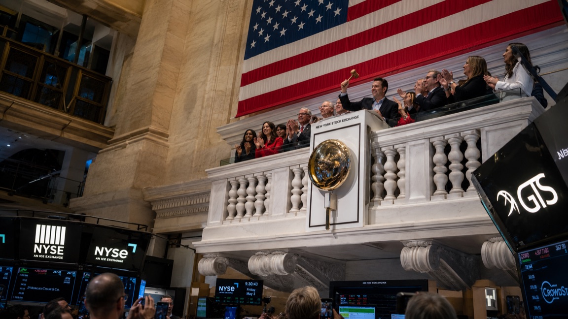 Opening bell ceremony on the New York Stock Exchange trading floor